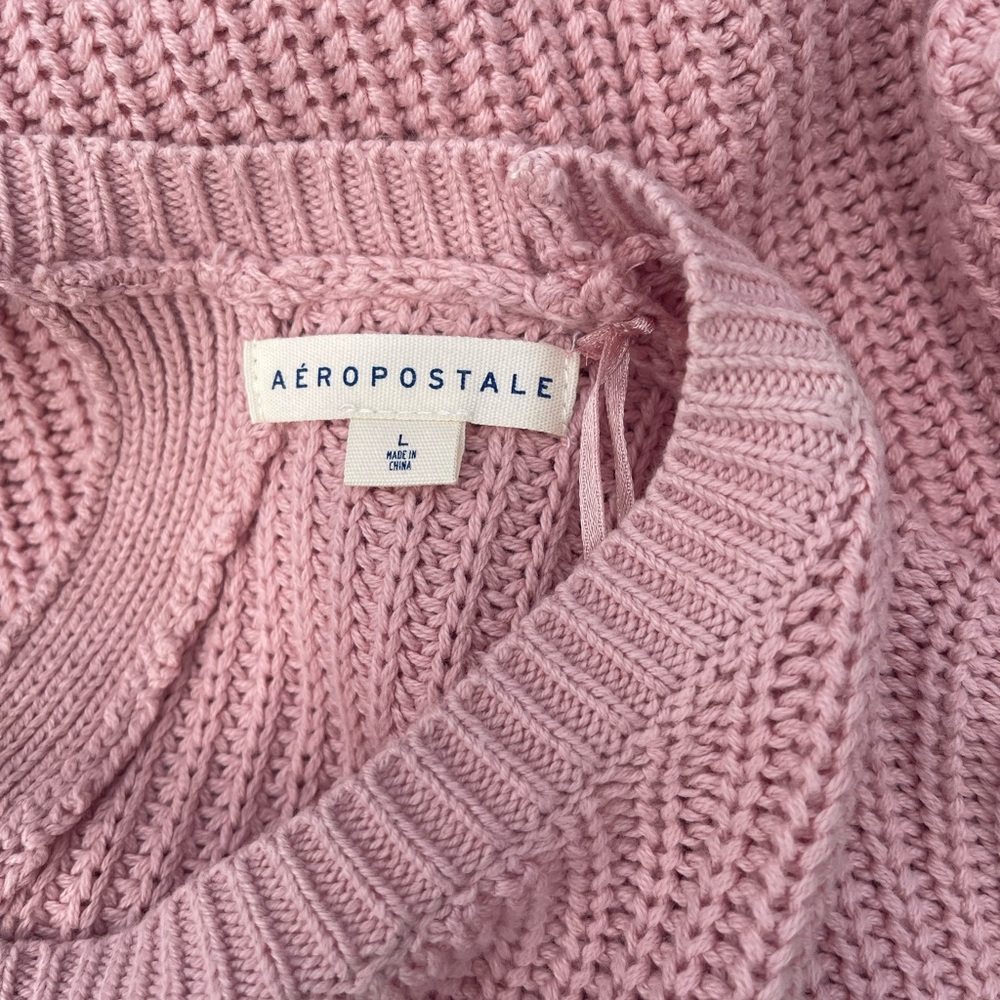 Aeropostale Soft Pink Crew Neck Sweater